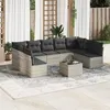 Image de Salon de jardin modulable vidaxl gris 10 pieces resine tressee 55 x 62 x 69 cm