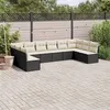 Image de Salon de jardin modulable Vidaxl 10 personnes resine tressee 10 pieces 55.0 x 62 x 69 cm noir