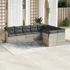 Image de vidaXL Salon de Jardin avec Coussins 9 pcs, Canapés avec Pieds Réglables, Ensemble de Meubles d'Extérieur Patio Terrasse, 3218172