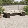 Image de Salon de jardin modulable Vidaxl resine tressee marron 10 pieces 55.0 x 62 x 69 10 personnes