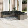 Image de vidaXL Salon de Jardin avec Coussins 10 pcs, Canapés avec Pieds Réglables, Ensemble de Meubles d'Extérieur Patio Terrasse, 3218240