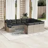 Image de vidaXL Salon de Jardin avec Coussins 11 pcs, Canapés avec Pieds Réglables, Ensemble de Meubles d'Extérieur Patio Terrasse, 3218262
