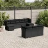 Image de vidaXL Salon de Jardin avec Coussins 10 pcs, Canapés de Terrasse, Ensemble de Meubles de Patio, Mobilier d'Extérieur, Noir 3218325