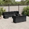 Image de vidaXL Salon de Jardin avec Coussins 11 pcs, Canapés de Terrasse, Ensemble de Meubles de Patio, Mobilier d'Extérieur, Noir 3218335