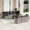 Image de vidaXL Salon de Jardin avec Coussins 11 pcs, Canapés de Terrasse, Ensemble de Meubles de Patio, Mobilier d'Extérieur, Gris 3218342