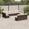 Image de vidaXL Salon de Jardin avec Coussins 13 pcs, Canapés avec Pieds Réglables, Ensemble de Meubles d'Extérieur Patio Terrasse, 3218772