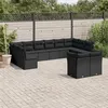 Image de vidaXL Salon de jardin 12 pcs avec coussins noir résine tressée 3218425
