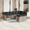 Image de vidaXL Salon de Jardin avec Coussins 11 pcs Mobilier à Dîner Ensemble de Salle à Manger Table et Chaises de Repas Terrasse 46379