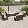 Image de Salon de jardin modulable Vidaxl resine tressee marron 12 pieces 55.0 x 62 x 69 12 personnes