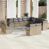 Image de vidaXL Ensemble à Manger de Jardin avec Coussins 17 pcs, Table et Chaises à Dossier Rabattable, Meubles d'Extérieur Patio 3211366