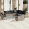 Image de vidaXL Salon de Jardin avec Coussins 11 pcs, Canapés de Terrasse, Ensemble de Meubles de Patio, Mobilier d'Extérieur, Beige 3250087