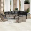 Image de vidaXL Salon de Jardin avec Coussins 11 pcs, Sièges de Patio, Ensemble de Meubles, Mobilier de Terrasse Arrière-cour 3225190