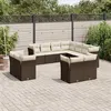 Image de vidaXL Ensemble à Manger de Jardin avec Coussins 11 pcs, Table et Chaises à Dossier Rabattable, Meubles d'Extérieur Patio 3210578