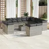 Image de vidaXL Salon de Jardin avec Coussins 9 pcs, Canapés avec Pieds Réglables, Ensemble de Meubles d'Extérieur Patio Terrasse, 3250007