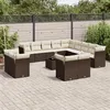 Image de Salon de jardin modulable Vidaxl resine tressee marron 14 pieces 55.0 x 62 x 69 cm