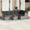 Image de vidaXL Salon de Jardin avec Coussins 10 pcs, Canapés de Patio, Ensemble de Meubles, Mobilier de Terrasse Extérieur, Gris 3218582
