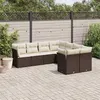 Image de vidaXL Salon de Jardin avec Coussins 8 pcs, Canapés avec Pieds Réglables, Ensemble de Meubles d'Extérieur Patio Terrasse, 3218593