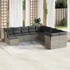 Image de vidaXL Salon de Jardin avec Coussins 11 pcs, Canapés avec Pieds Réglables, Ensemble de Meubles d'Extérieur Patio Terrasse, 3218612