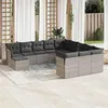 Image de vidaXL Salon de Jardin avec Coussins 10 pcs, Canapés de Terrasse, Ensemble de Meubles de Patio, Mobilier d'Extérieur, Beige 3255425