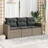 Image de Salon de jardin modulable GENERIQUE resine tressee 3 personnes 65.5 x 62 x 69 cm 3 pieces