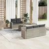 Image de vidaXL Salon de Jardin avec Coussins 6 pcs, Canapés avec Pieds Réglables, Ensemble de Meubles d'Extérieur Patio Terrasse, 3218692
