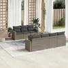 Image de Salon de jardin modulable GENERIQUE 8 pieces resine tressee 7 personnes 65.5 x 62 x 37 cm gris