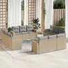 Image de vidaXL Ensemble à Manger de Jardin avec Coussins 13 pcs, Table et Chaises à Dossier Rabattable, Meubles d'Extérieur Patio 3211668