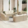 Image de vidaXL Salon de jardin avec coussins 13 pcs beige résine tressée 3218768