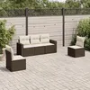 Image de vidaXL Salon de Jardin avec Coussins 5 pcs, Canapés avec Pieds Réglables, Ensemble de Meubles d'Extérieur Patio Terrasse, 3218783