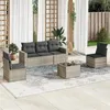 Image de vidaXL Salon de Jardin avec Coussins 6 pcs, Canapés avec Pieds Réglables, Ensemble de Meubles d'Extérieur Patio Terrasse, 3218792
