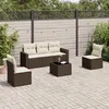 Image de Salon de jardin modulable GENERIQUE 6 pieces 5 personnes resine tressee 65.5 x 62 x 37 cm marron