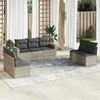 Image de vidaXL Salon de Jardin avec Coussins 7 pcs, Canapés avec Pieds Réglables, Ensemble de Meubles d'Extérieur Patio Terrasse, 3218822