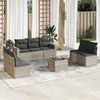 Image de vidaXL Salon de Jardin avec Coussins 8 pcs, Canapés avec Pieds Réglables, Ensemble de Meubles d'Extérieur Patio Terrasse, 3218832