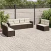 Image de vidaXL Salon de Jardin avec Coussins 8 pcs, Canapés avec Pieds Réglables, Ensemble de Meubles d'Extérieur Patio Terrasse, 3218843