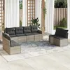 Image de vidaXL Salon de Jardin avec Coussins 9 pcs, Canapés avec Pieds Réglables, Ensemble de Meubles d'Extérieur Patio Terrasse, 3218852