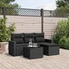Image de vidaXL Salon de Jardin avec Coussins 5 pcs, Canapés de Terrasse, Ensemble de Meubles de Patio, Mobilier d'Extérieur, Noir 3218865