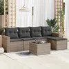 Image de Salon de jardin modulable GENERIQUE resine tressee gris 5 personnes 65.5 x 62 x 37 cm 6 pieces