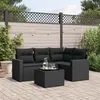 Image de vidaXL Salon de Jardin avec Coussins 5 pcs, Canapés de Terrasse, Ensemble de Meubles de Patio, Mobilier d'Extérieur, Noir 3218905