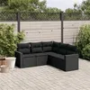 Image de vidaXL Salon de Jardin avec Coussins 5 pcs, Canapés de Terrasse, Ensemble de Meubles de Patio, Mobilier d'Extérieur, Noir 3218935