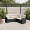 Image de vidaXL Salon de Jardin avec Coussins 5 pcs, Canapés de Terrasse, Ensemble de Meubles de Patio, Mobilier d'Extérieur, Noir 3218936