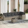 Image de vidaXL Salon de Jardin avec Coussins 7 pcs, Canapés de Terrasse, Ensemble de Meubles de Patio, Mobilier d'Extérieur, Gris 3218992