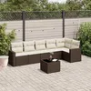 Image de Salon de jardin modulable GENERIQUE marron 6 personnes resine tressee 65.5 x 62 x 37 cm 7 pieces