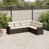 Image de vidaXL Salon de Jardin avec Coussins 6 pcs, Canapés de Terrasse, Ensemble de Meubles de Patio, Mobilier d'Extérieur, Marron 3219003