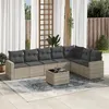 Image de vidaXL Salon de Jardin avec Coussins 8 pcs, Canapés avec Pieds Réglables, Ensemble de Meubles d'Extérieur Patio Terrasse, 3219052