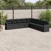 Image de Salon de jardin modulable VIDAXL resine tressee noir 9 pieces 65.5 x 62 x 69.0 9 personnes