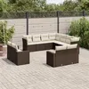 Image de vidaXL Salon de Jardin avec Coussins 11 pcs, Canapés avec Pieds Réglables, Ensemble de Meubles d'Extérieur Patio Terrasse, 3219123