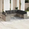 Image de vidaXL Salon de Jardin avec Coussins 9 pcs, Canapés avec Pieds Réglables, Ensemble de Meubles d'Extérieur Patio Terrasse, 3219142