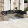 Image de vidaXL Salon de Jardin avec Coussins 10 pcs, Canapés avec Pieds Réglables, Ensemble de Meubles d'Extérieur Patio Terrasse, 3219162