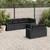 Image de vidaXL Salon de jardin 7 pcs avec coussins noir résine tressée 3219195