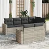 Image de vidaXL Salon de Jardin avec Coussins 7 pcs, Canapés avec Pieds Réglables, Ensemble de Meubles d'Extérieur Patio Terrasse, 3219202